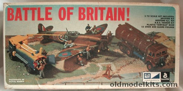 MPC 1/72 Battle of Britain Diorama - Spitfire/Bedford QL/AEC Tanker and Crew, 21206-200 plastic model kit